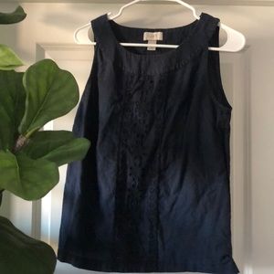 ✨DONATED✨  LOFT - Navy Tank - XS